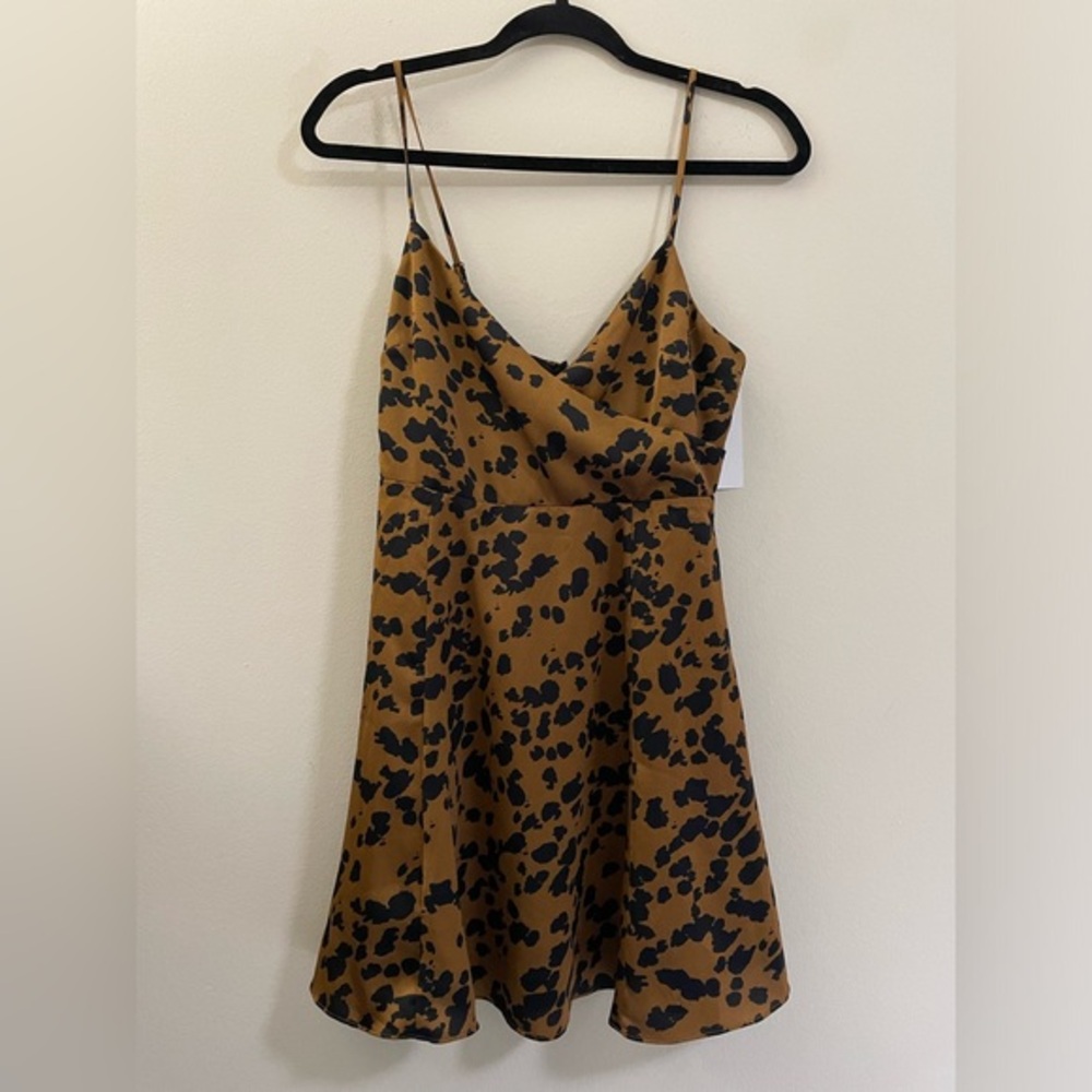 NWT Urban Outfitters‎ Leopard Print Satiny Cami Slip Dress - S